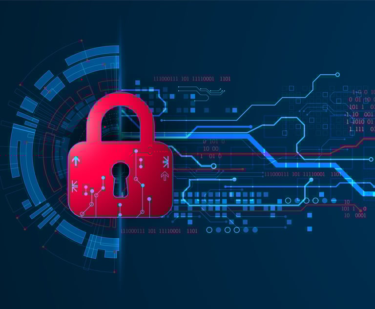 Personal data security Illustrates cyber data or information privacy idea. Color abstract internet technology. 